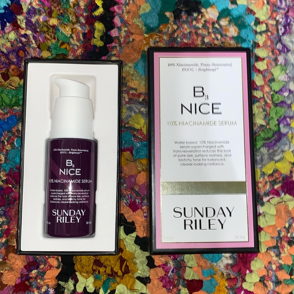 NIB Full Size Sunday Riley B3 Nice 10% Niacinamide Serum 1 oz